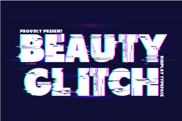 Beauty Glitch: A Bold Display Font for Digital Impact
