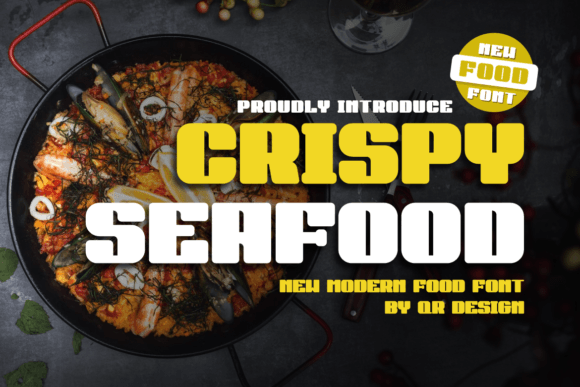 Crispy Seafood Typeface: A Bold Display Font for Digital Branding