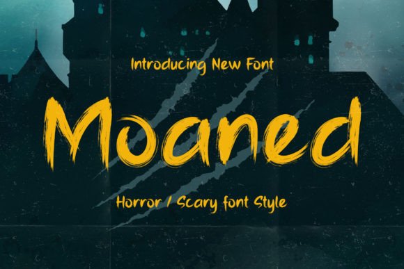 Moaned: A Bold Display Font for Horror-Inspired Design