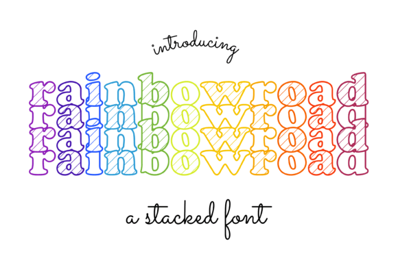 Rainbow Road Display Font for Handmade Creators