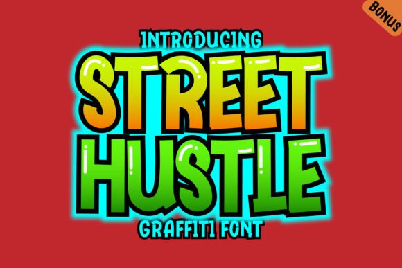Street Hustle Font: Bold Graffiti Style for Handmade Labels & Printables