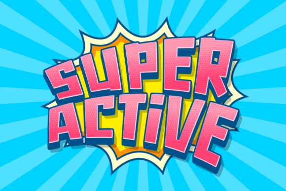 Super Active: A Bold Comic-Style Display Font for Makers