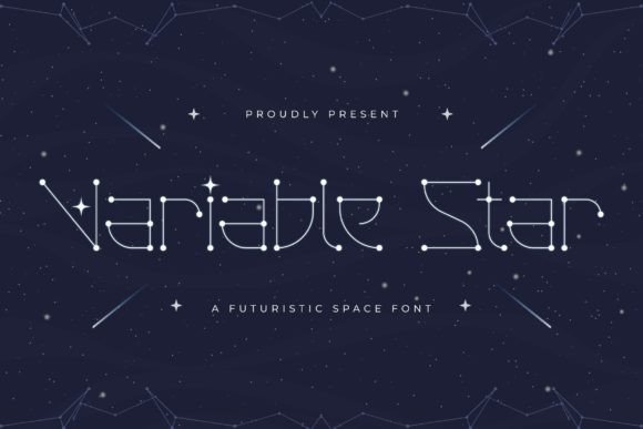 Variable Star: A Futuristic Display Font for Digital Design